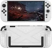 Generic TPU Case for Switch 2 Console Ergonomic Handle Grip Cover Shockproof Skin(White)