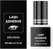 Fast Drying Invisible Lash Glue, Clear Eyelash Adhesive, Waterproof Formula, Strong Hold, Latex 5ml Ideal for Weddings, Parties, Daily Wear, 1.18x0.75x2.2 Inches