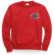 Champion LIFE Sweatshirt Men's Reverse Weave Crew Pullover Scarlet