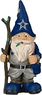 FOCO Dallas Cowboys NFL Holding Stick Garden Gnome 10.5 Inches Tall, Multicolor Team Colors