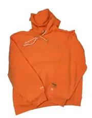 Heron Preston Orange Pullover Hoodie Size L NWT - Minor Flaw