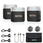 Wireless Lavalier Microphone BY-M1V2 Dual Channel Wireless Microphones for Ca...