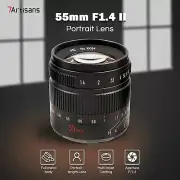 7artisans 55mm F1.4 II Manual Focus Lens For M43 MFT Lumix GH5s Olympus Camera