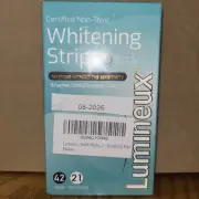 Lumineux Teeth Whitening Strips 21 Treatments Enamel Safe 42 Strips 08/26