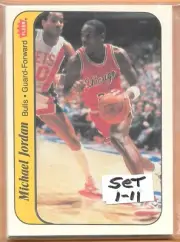 1986-87 Fleer Michael Jordan Sticker Basketball Set (11 cards/stickers)