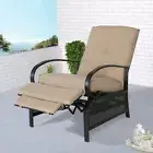 Outdoor Reclining Lounge Chair Automatic Adjustable Patio Lounge Sofa