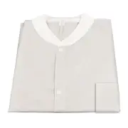 Medical Disposable Protective Lab Coat Gown With Pockets #2062 White Small &