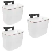3 Count Kitchen Garbage Can Small Waste Bins Wall Mounted Trash Stylish Office