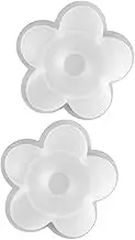 TEHAUX 2pcs Soap Mold Decor Fake Plants Silicon Mold Mini Air Fryer Base Making Stir Artificial Oven Fondant Molds Air Dry Clay Molds Melt Honeycomb Faux Cookie Molds White