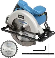 [G LAXIA] 1400W Circular Saw, Circular Saw for Wood, 6000 RPM, Max Cutting Depth: 62mm (90°) and 48mm (45°), Pure Copper Motor, Lama 185mm