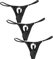 [Faringoto] Men Sexy Balls Hole Thong Underwear Elastic G-string Bikini T-back Brief