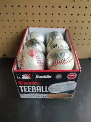 Franklin Sports Baseball MLB Soft Strike Chrome Metallic Tee Ball 12/Pcs NEW A9