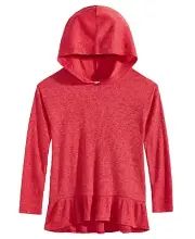 Epic Threads Big Kid Girls Crew Neck Hooded Sweatshirt Tango Red Size X-Large