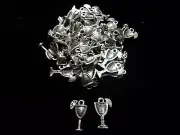 Tibetian Silver Lead Free Pewter Charms/Martini Glass