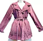 Nwt SACRED THREADS boho button distressed mauve lace corduroy JACKET COAT TOP M