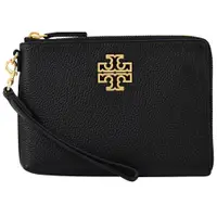 在飛比找ETMall東森購物網優惠-TORY BURCH 145372 品牌LOGO皮革L型拉鍊