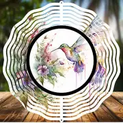 Hummingbird #10, Wind Spinners 8" Sublimated, High Quality Aluminum (ws187)