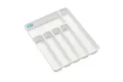 Madesmart Basic 6 Compartment Cutlery Tray Kitchen Organiser 38x33cm White