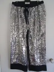 Ladies Peter Alexander 3/4 length Sequin Lounge pants Size M NWT