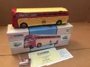 CORGI CLASSICS #98465 BURLINGTON TRAILWAYS LINES BUS YELLOW COACH LOS ANGELES