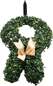 Yardenfun Artificial Rabbit Topiary Bow Realistic Bunny Plant for Easter and Spring Decor
