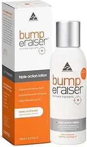 Bump Eraiser Triple Action Soothing Lotion 125ml for Ingrown Hair Treatment, Razor Bumps and Razor Burns