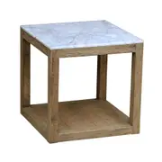[Florabelle Living] Verona Marble Side Table White