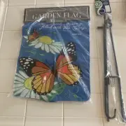 DICKSONS INSPIRATION GARDEN FLAG- Isaiah 6:3 with Stand/Holder