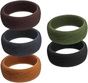Baoblaze Silicone Wedding Ring - 5 & Workplace Safety Band from Cloverring - & During Sports or at the Gym