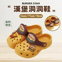 在飛比找Yahoo奇摩購物中心優惠-漢堡洞洞鞋 拖鞋 洞洞鞋 鞋扣 burger conx 童鞋