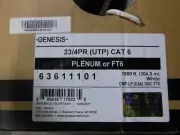 Genesis CAT 6 Cable UTP Plenum 1000 FT Box White WG-63611101