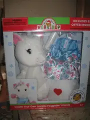 Build A Bear Workshop- White UNICORN- Plush Set Build Your Own Teddy