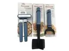 New KitchenAid Blue Velvet 3 Piece Soft Silicone Can Opener Masher Peeler HBLA