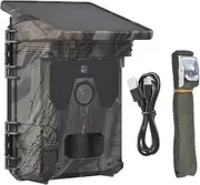 Mingzhe 50MP 4K Solar Powered Night Vision Trail Camera Hunting Cameras 0.3s Trigger Time Trail Camera for Outdoor Wildlife Scouting Researching