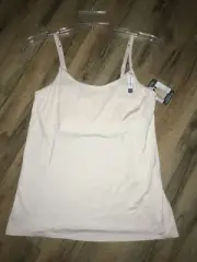 Yummie Cassidy Shelf Bra Lightweight Cami Convertible Straps Soft Pink Tank Top
