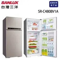 在飛比找Yahoo奇摩購物中心優惠-台灣三洋 SANLUX 一級能效 480L雙門直流變頻冰箱 