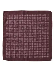 [Dom Bagnato] Foulard Silk Pochette Pocket Square in Wine