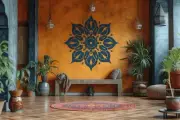Elegant Mandala Wall Sticker - Symmetrical Design Vinyl Decal for Home and