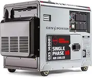 [Genpower] 8.4kW Peak 6kW Rated Commercial Diesel Generator, Electric Key Start, 6 x 15A, Single Phase