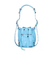 Balenciaga Le Cagole Xs Embossed Bucket Bag One size Blue