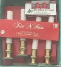 Vintage Kmart "Trim A Home" Brass Candle Lights Red