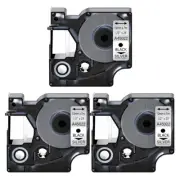 3PK Black on Silver Label Tape 1/2"*23ft For DYMO D1 45022 LabelManager 160 450