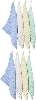 LOORGVEL 8Pcs Skin Friendly Washcloths for Soft Absorbent Face Towels Portable Solid Color Handkerchiefs for Quick Dry Multi Purpose Bath Towels