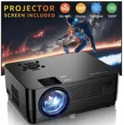 ROCONIA 5G WiFi Bluetooth 4K Support Native 1080P, 15000LM Full HD Movie Project