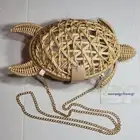 Viral Tommy Bahama Woven Wicker Sea Turtle Crossbody Bag Purse