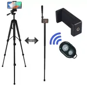 68" DSLR Camera Tripod, Detachable Monopod Phone Holder Bluetooth Remote