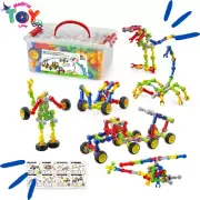 170 Pcs Building Toys for Kids Ages 4-8 with Toy Box Storage Building Blocks