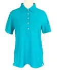Trent Nathan Resort Top Size S-M Turquoise Blue Collar Button Front Brand New