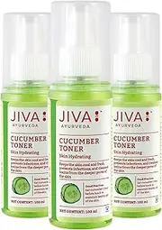 Jiva Cucumber Water - 100 ml - Pack of 3 - For All Skin Types, Natural Skin Toner, Moisturises Skin