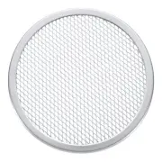 Pizza Screen, 8" Round Pizza Baking Screen with Holes, Silver Tone
